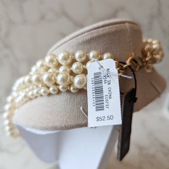 J.Crew Factory Multistrand Pearl Necklace NWT - Picture 4 of 6